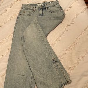 H&M split hem jeans